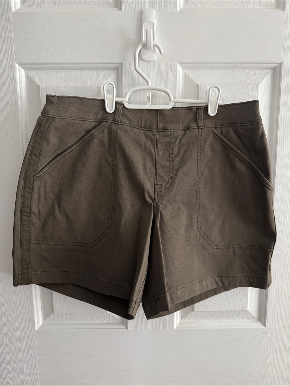 SPANX Olive-Green Utility Bermuda Shorts